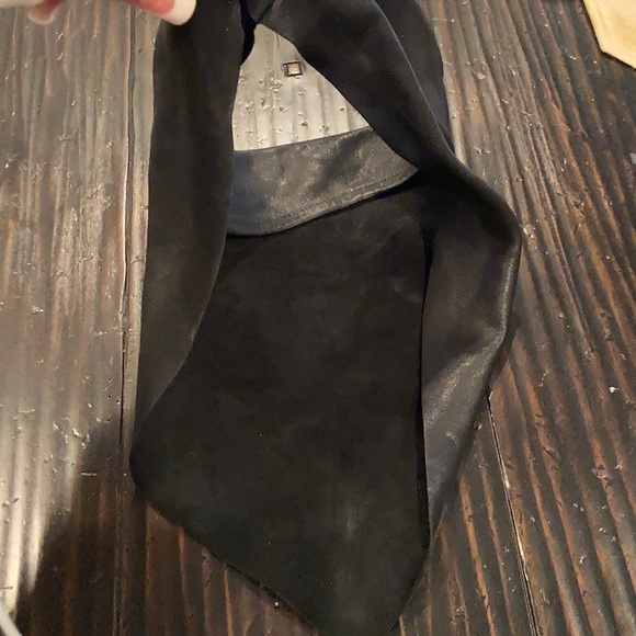 LEATHER BANDANA!! Black. Custom made. - Picture 7 of 9